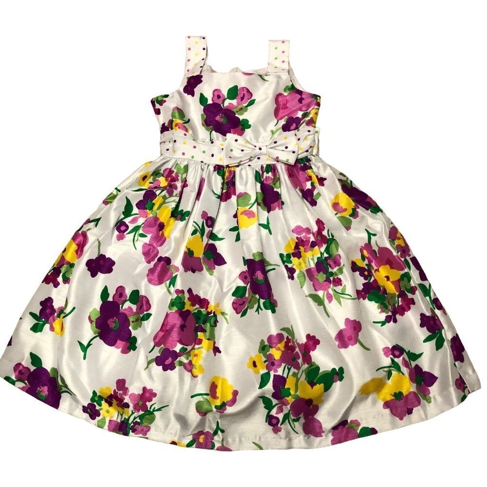 $68‎ JAYNE COPELAND GIRLS FLORAL DRESS SIZE 4 NEW WITH TAG